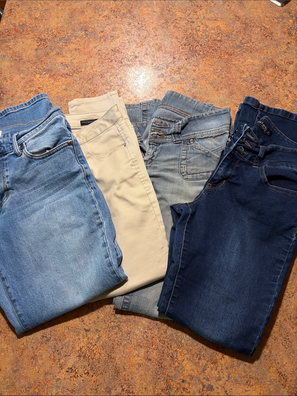 Mixed Denim & Khaki Pants Bundle - Light to Dark Jeans